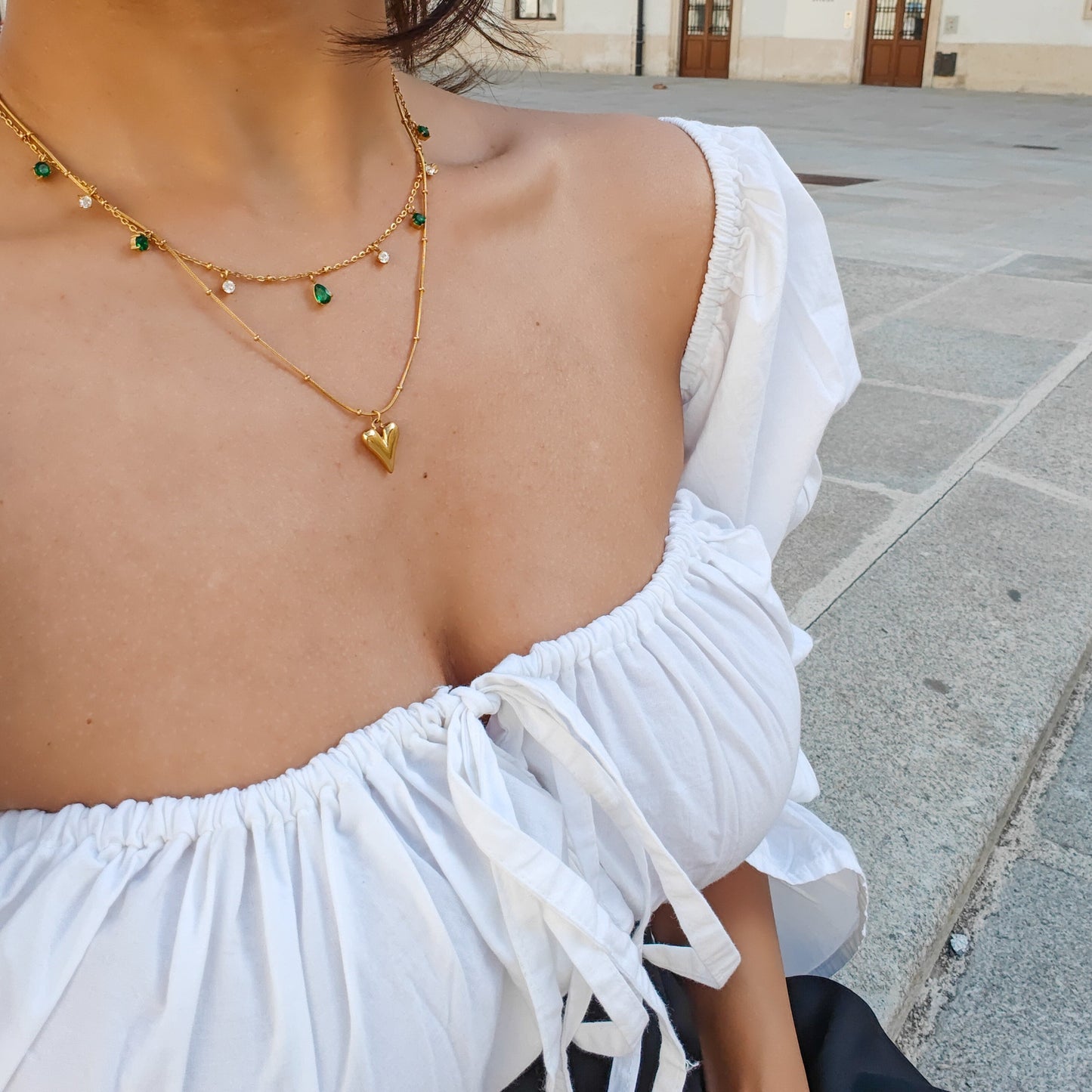 Elongated Heart Necklace