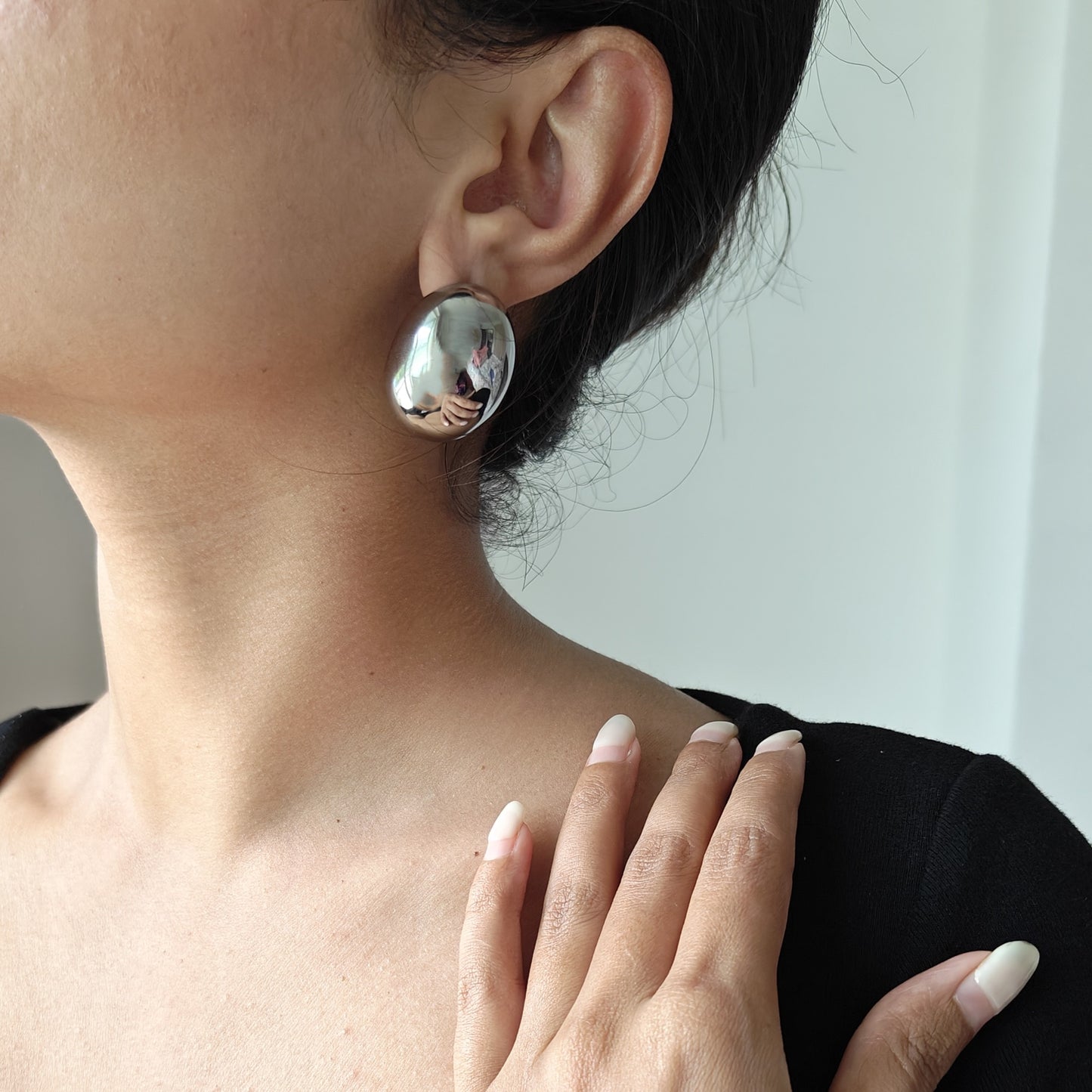 Orb Earrings- Silver