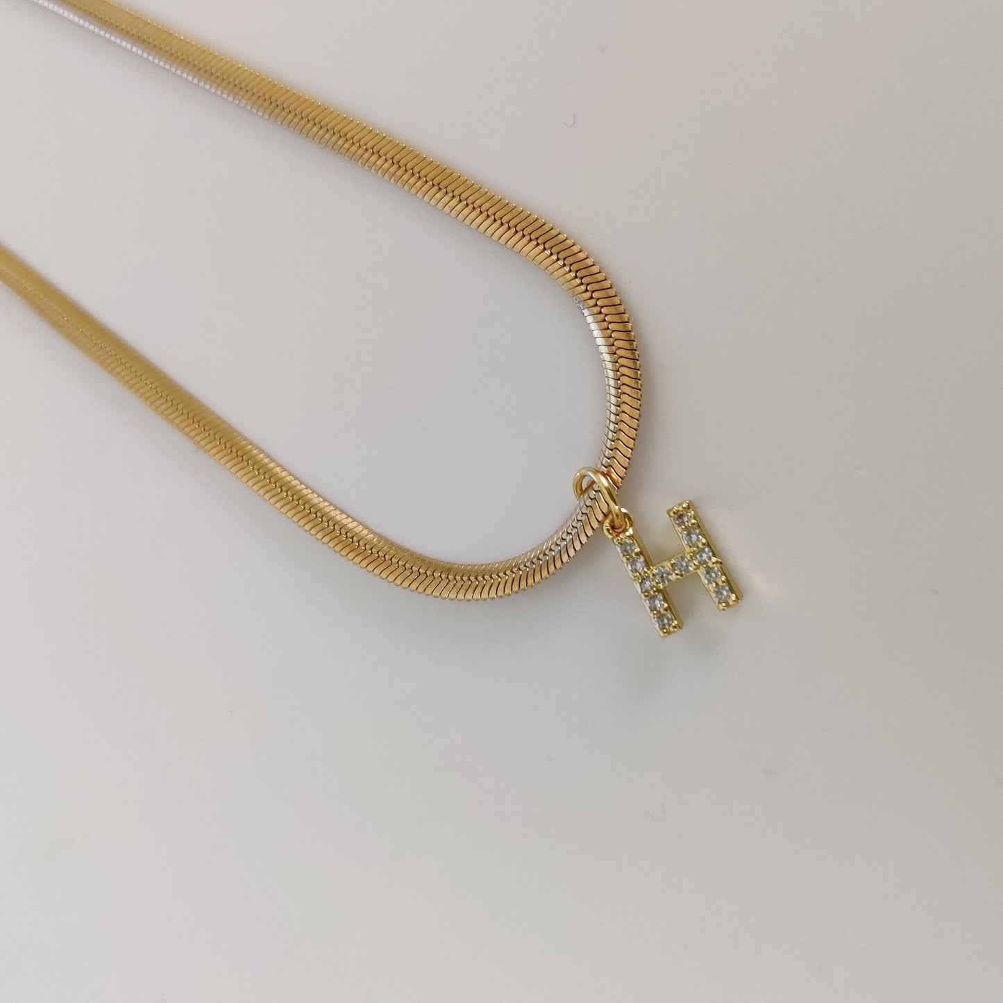 Mini Stone Initial Necklace