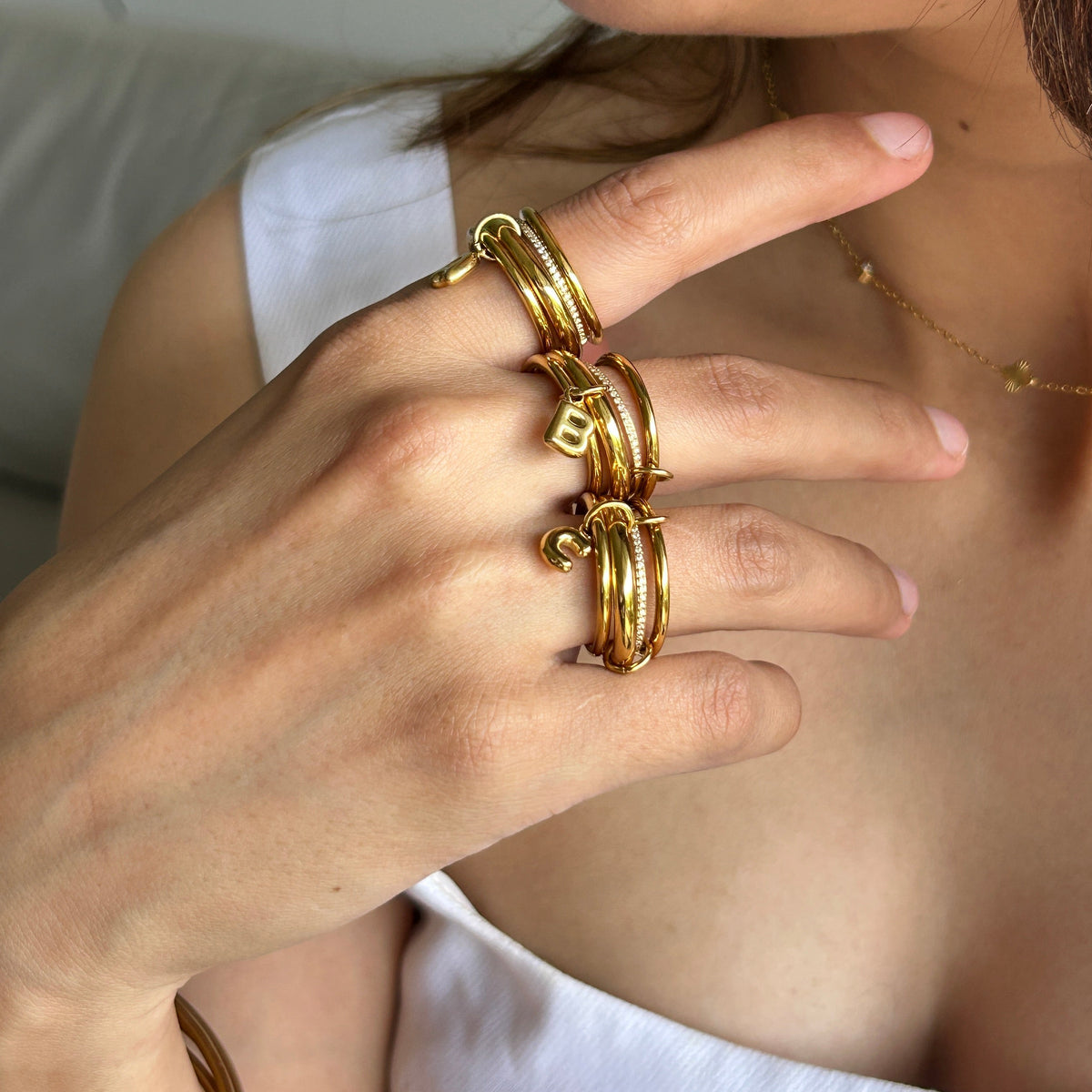 Multilayer Gold Ring