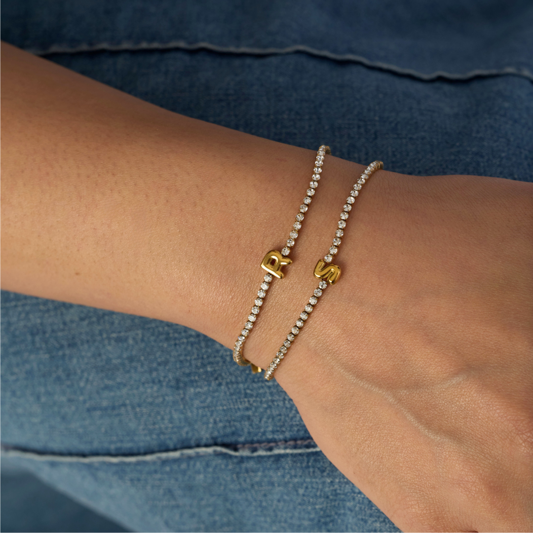 Initial Tennis Bracelet