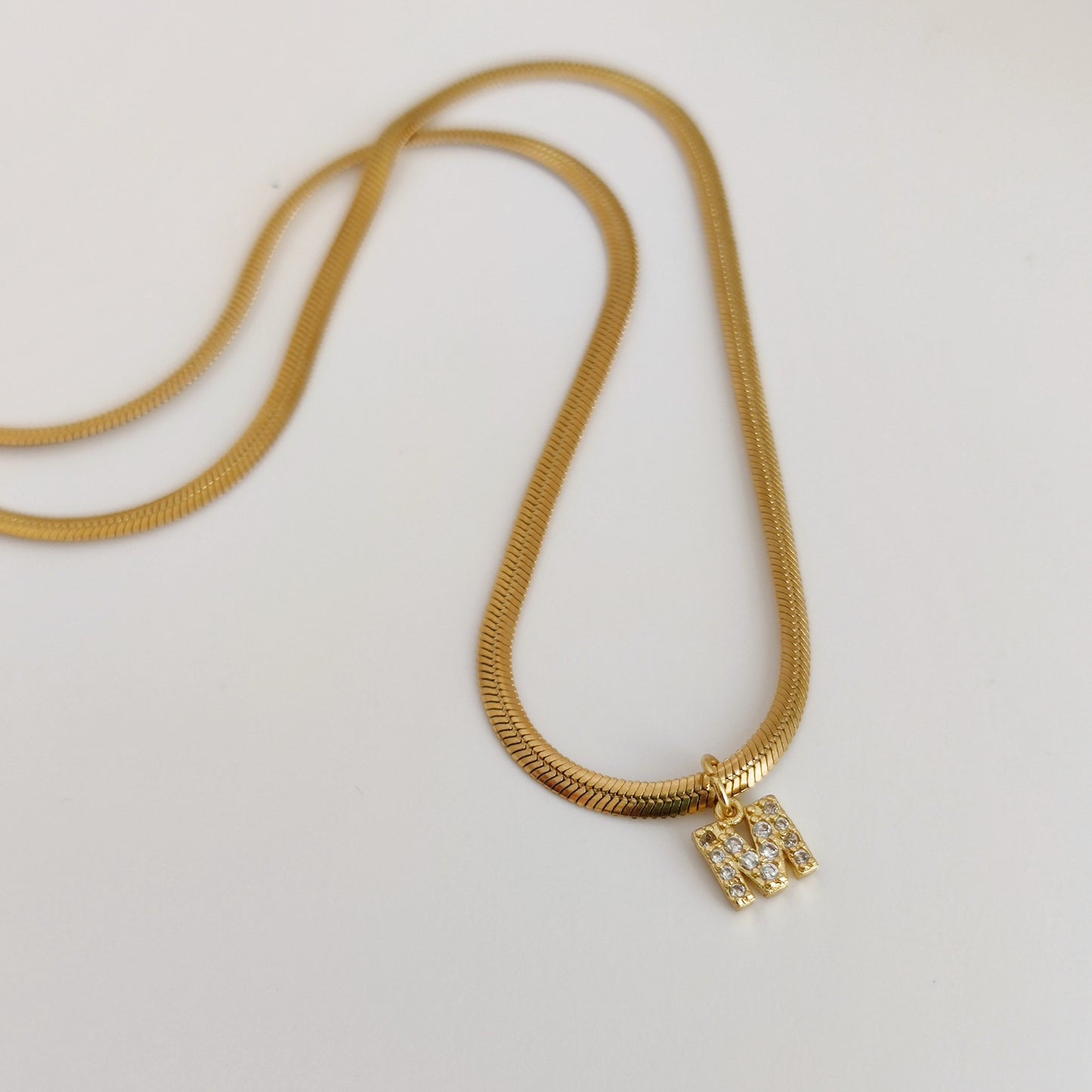 Mini Stone Initial Necklace
