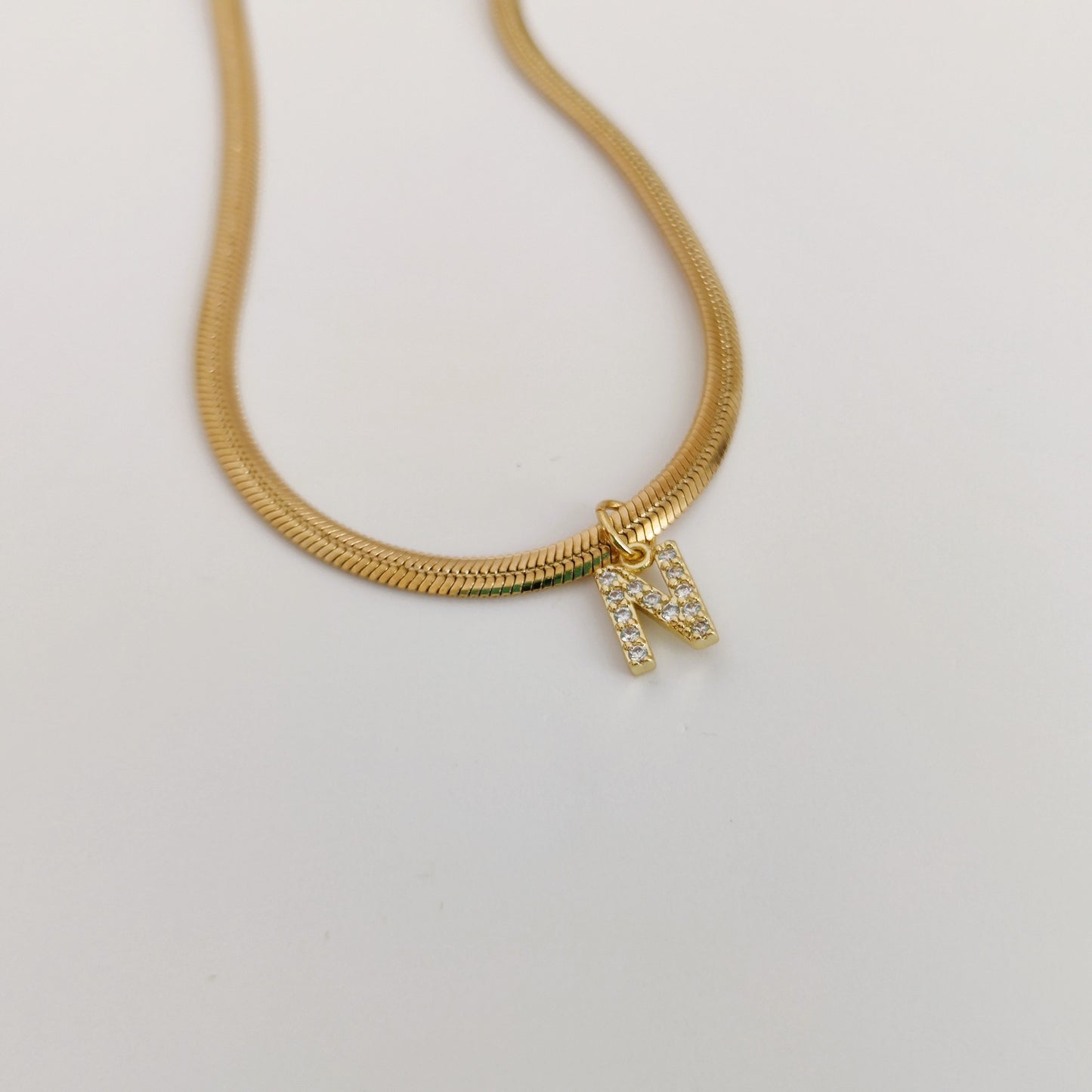 Mini Stone Initial Necklace