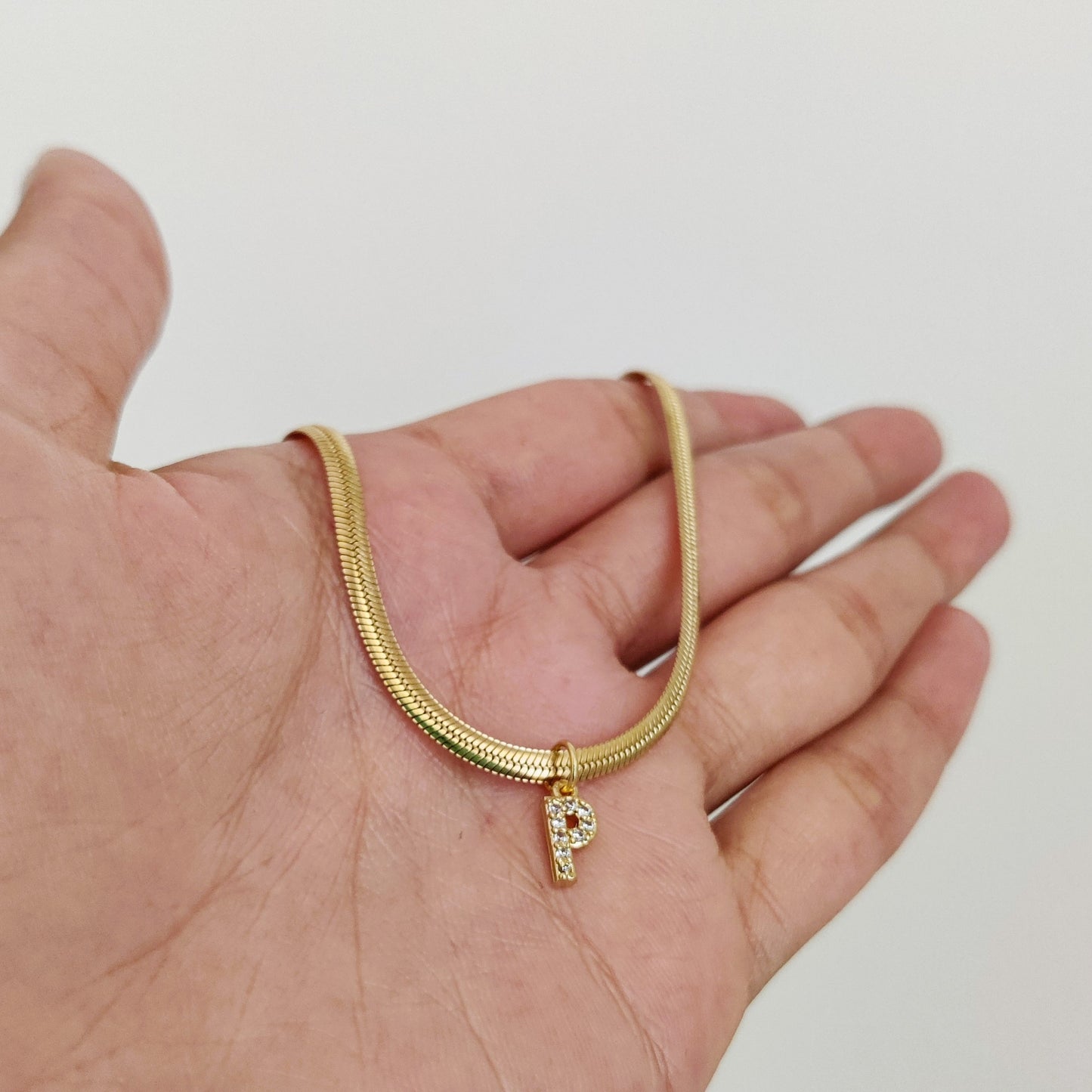 Mini Stone Initial Necklace