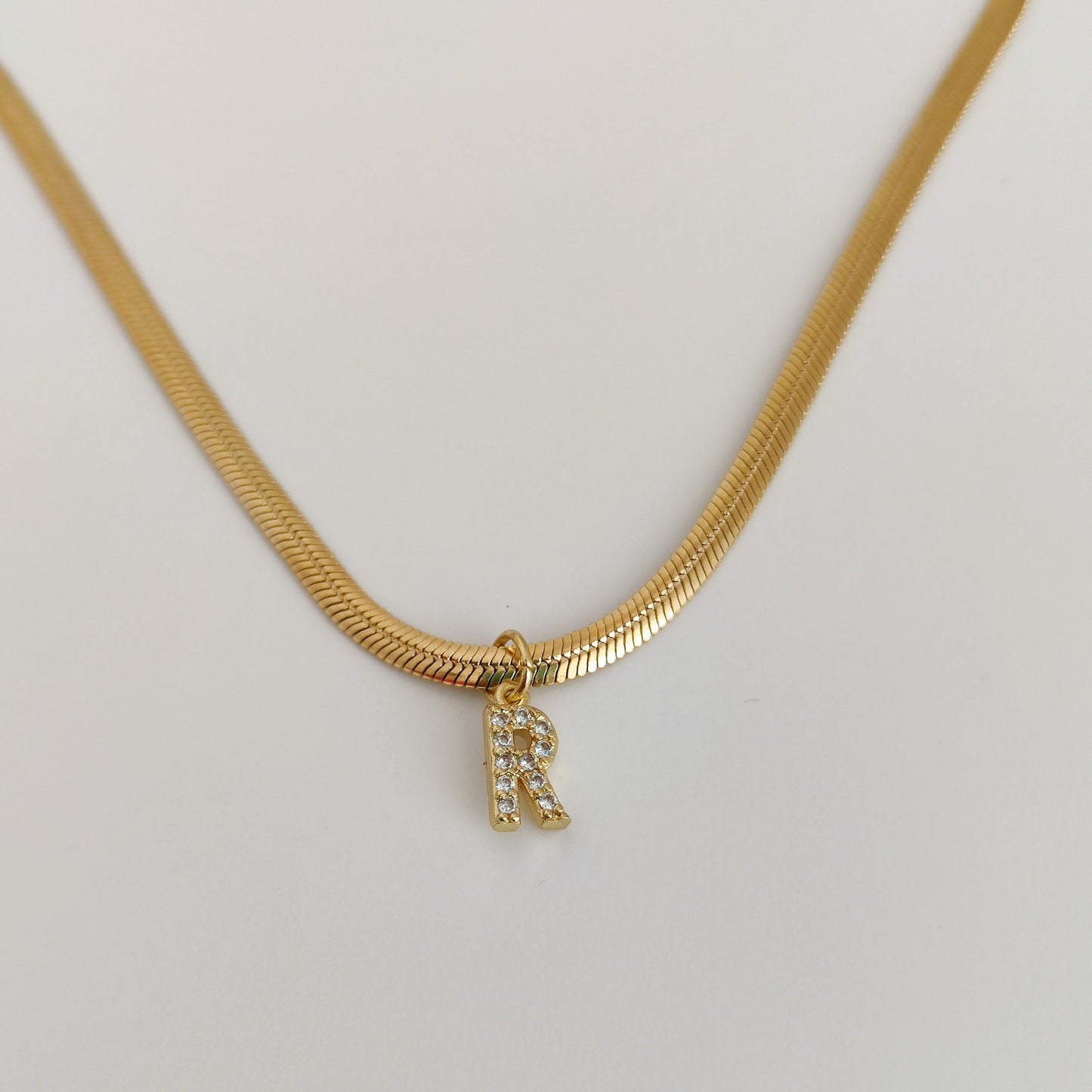 Mini Stone Initial Necklace