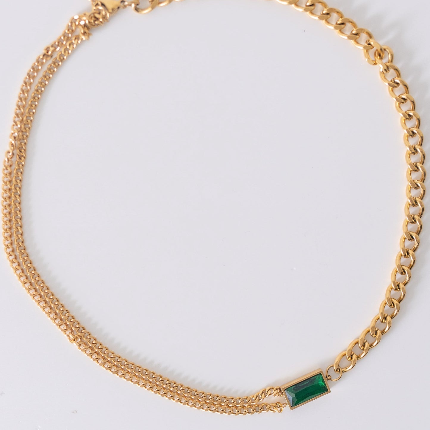 Green Clavicle Necklace