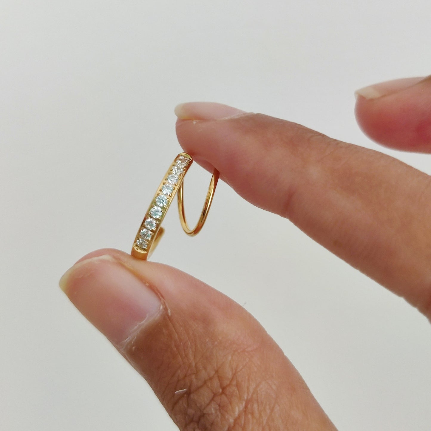 CZ Spiral Earrings