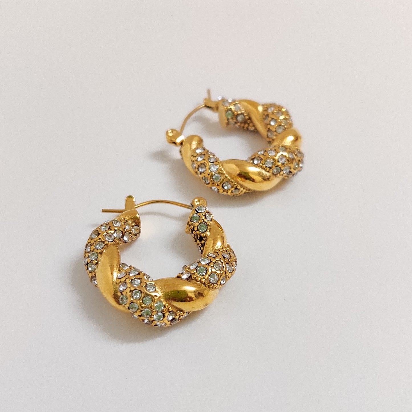 CZ Twine Hoops