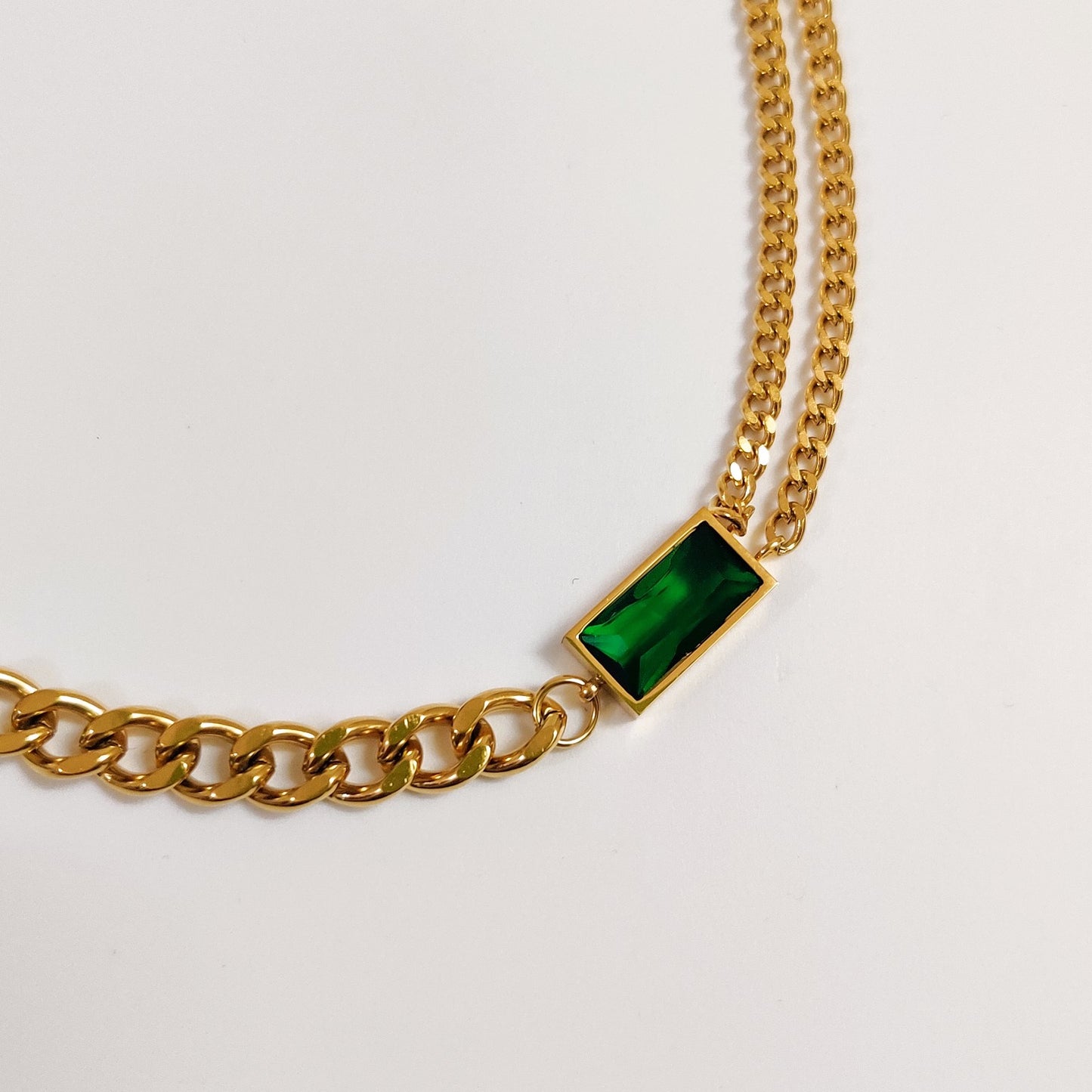 Green Clavicle Necklace