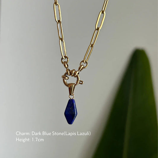 Stone Charm-Dark Blue