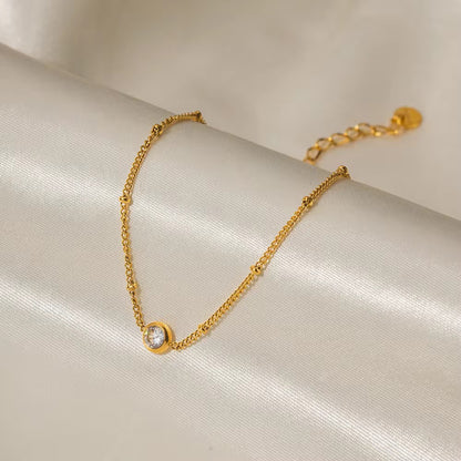 Dainty Zircon Anklet
