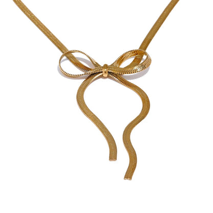 Ribbon Bow Necklace