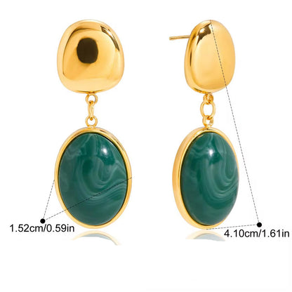 Green Gemstone Earrings