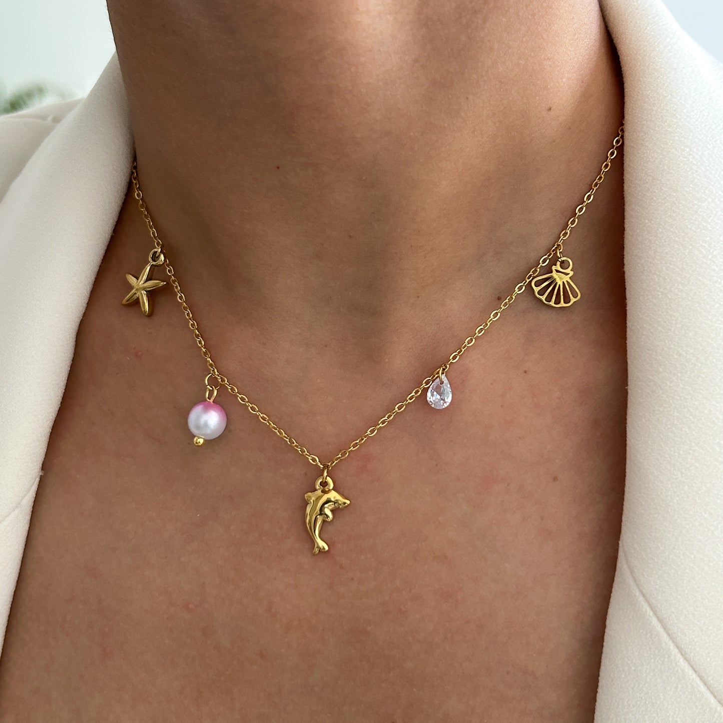 Minimal Sea Charm Necklace