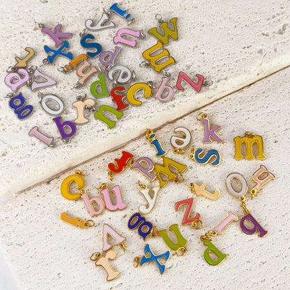 Colourful Alphabet Charm(Gold)