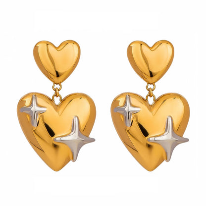 Dual Heart Mixed Earrings