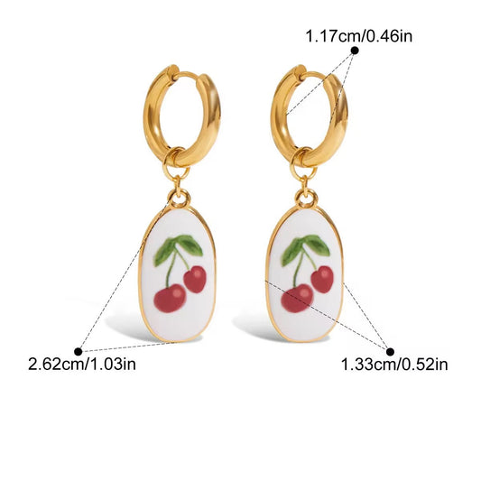 Enamel Cherry Huggies