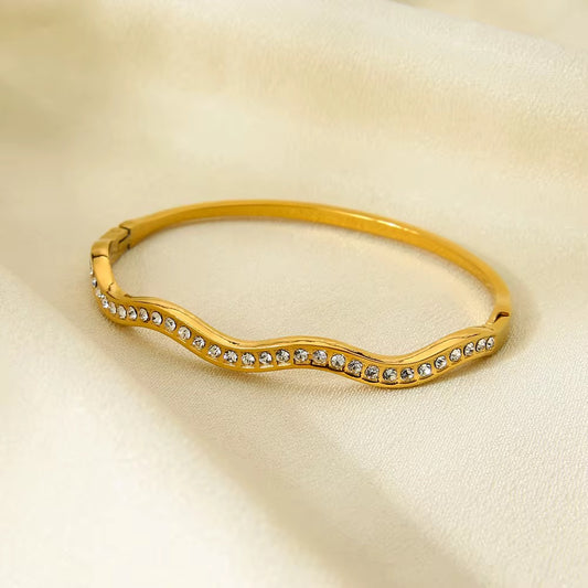 Curvy Studded Bangle
