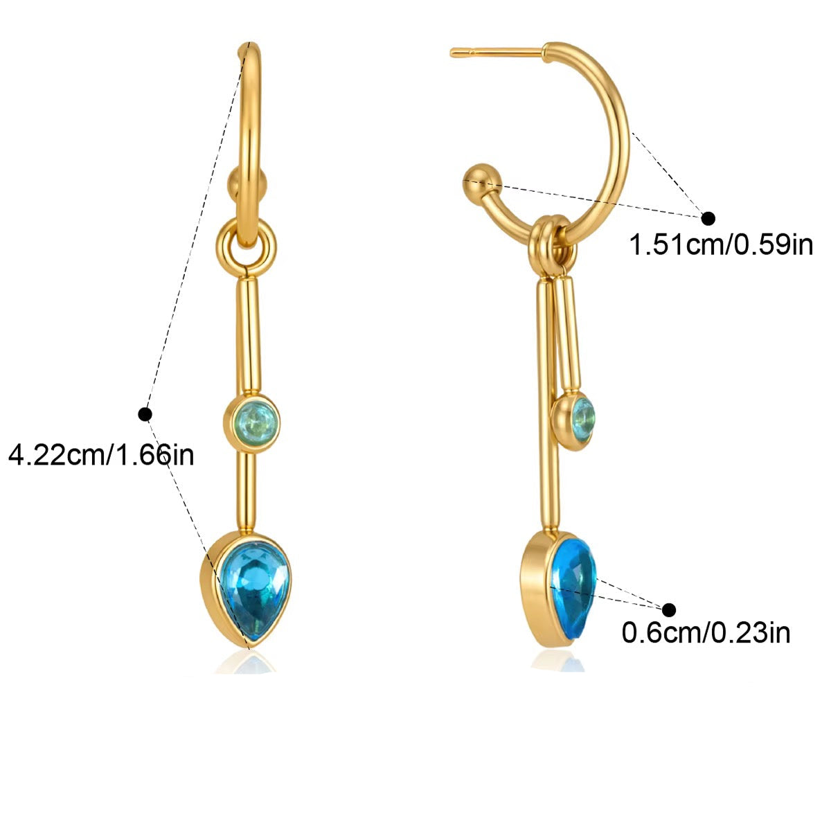 Blue Tassel Earrings