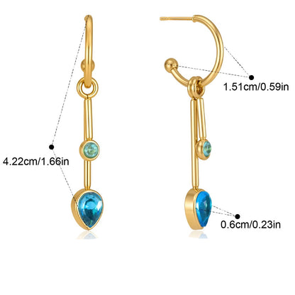 Blue Tassel Earrings
