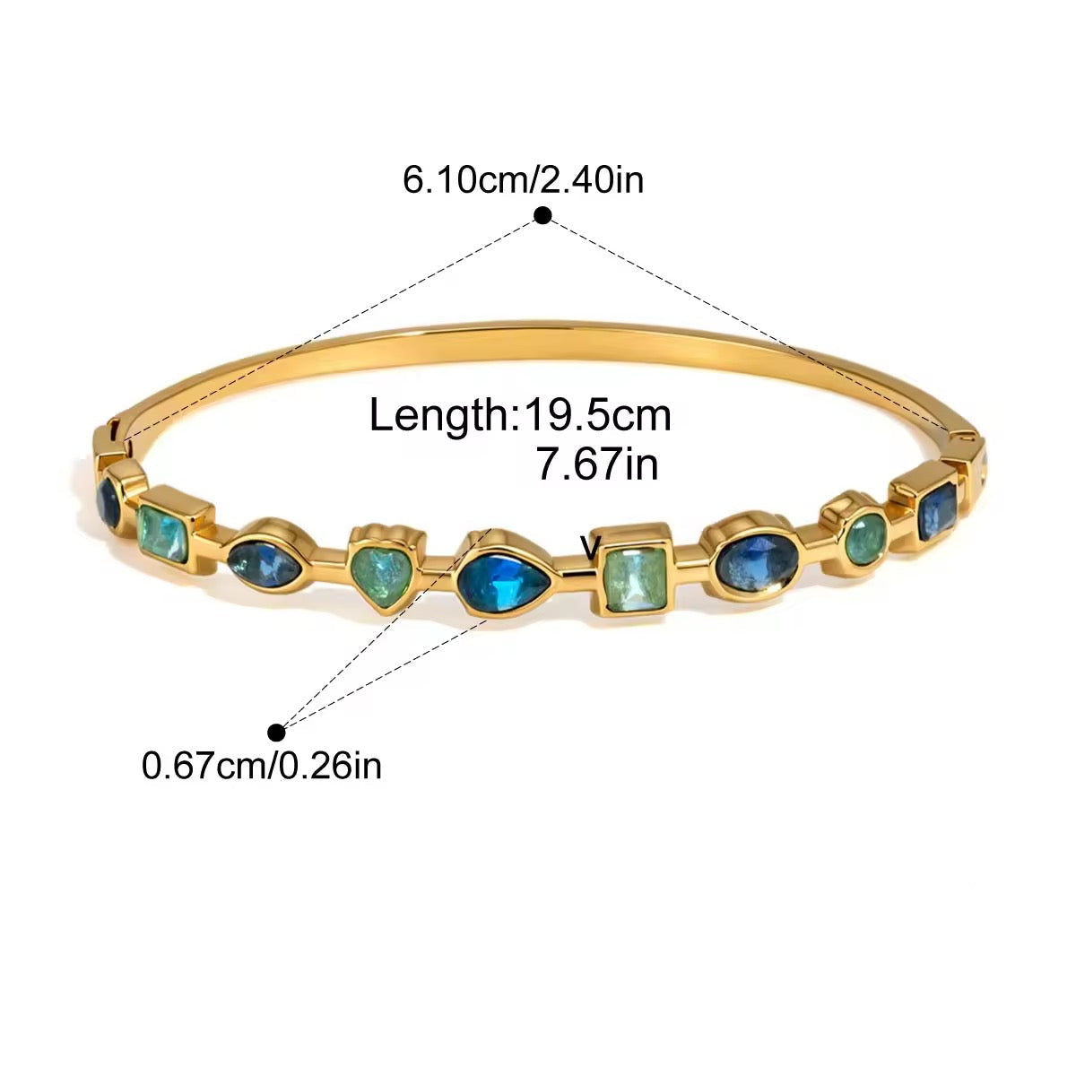 Blue Studded Bangle