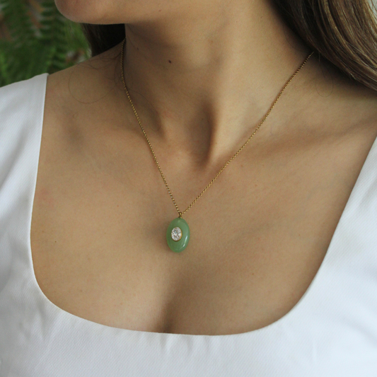 Jade Inlay Chain