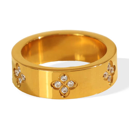 Clover CZ Ring