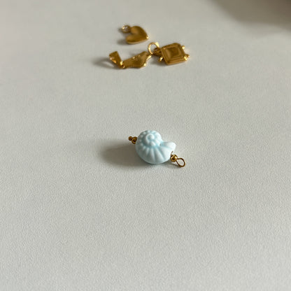 Blue Ammonite Charm