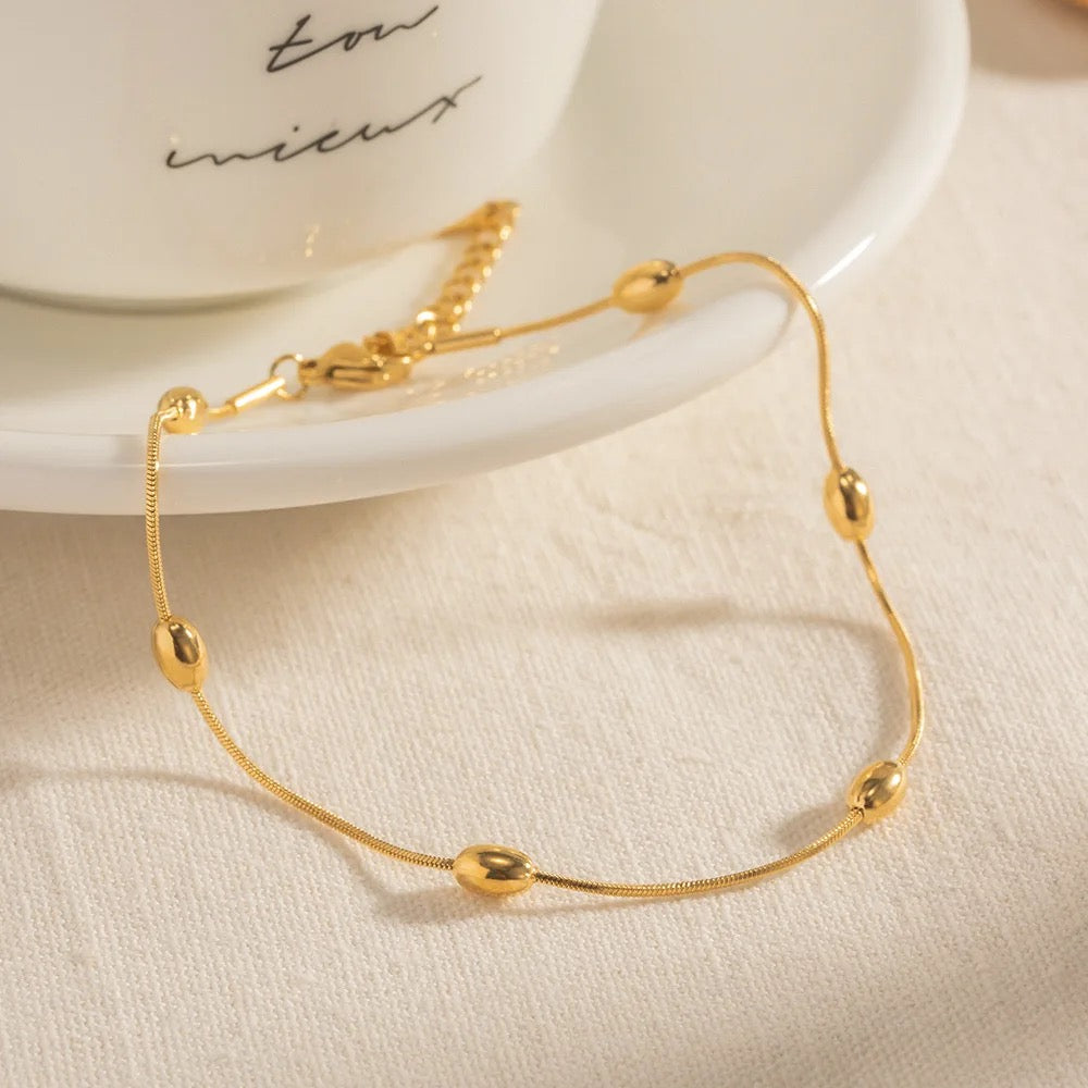 Gold Beads Anklet