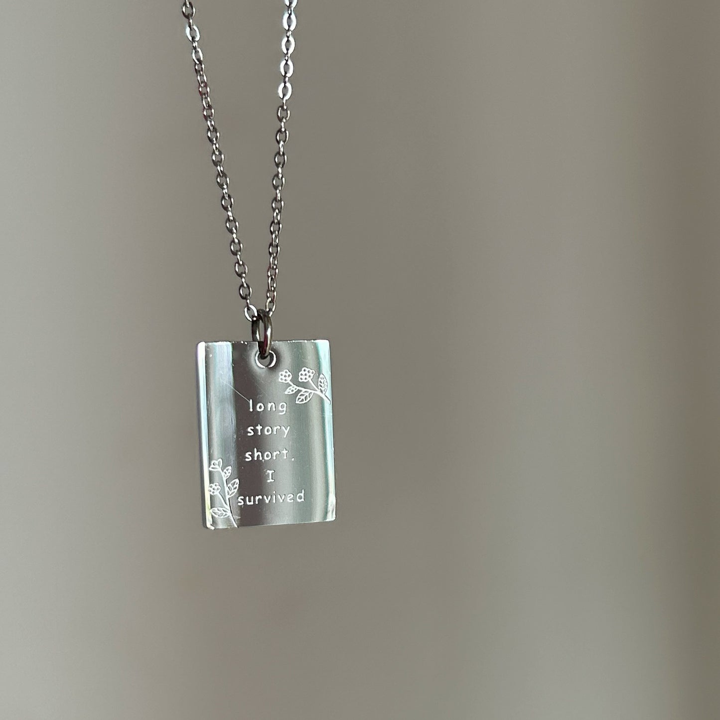 Long Story Short Necklace - Silver