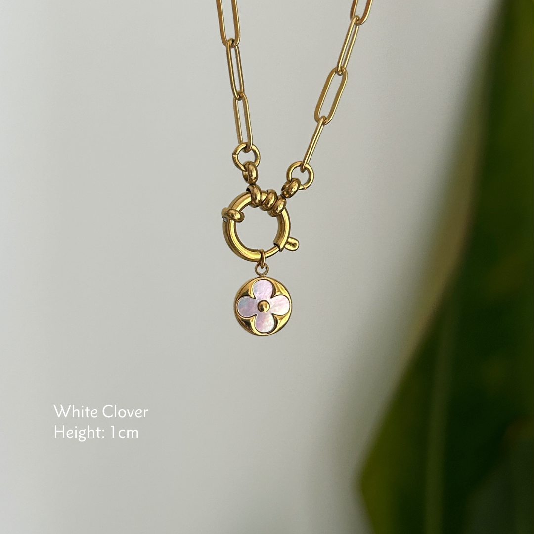 White and Gold Clover