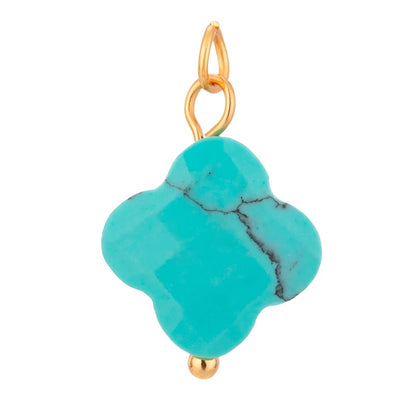 Turquoise Clover Charm