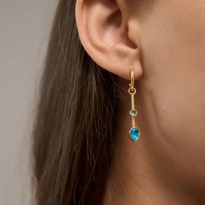 Blue Tassel Earrings