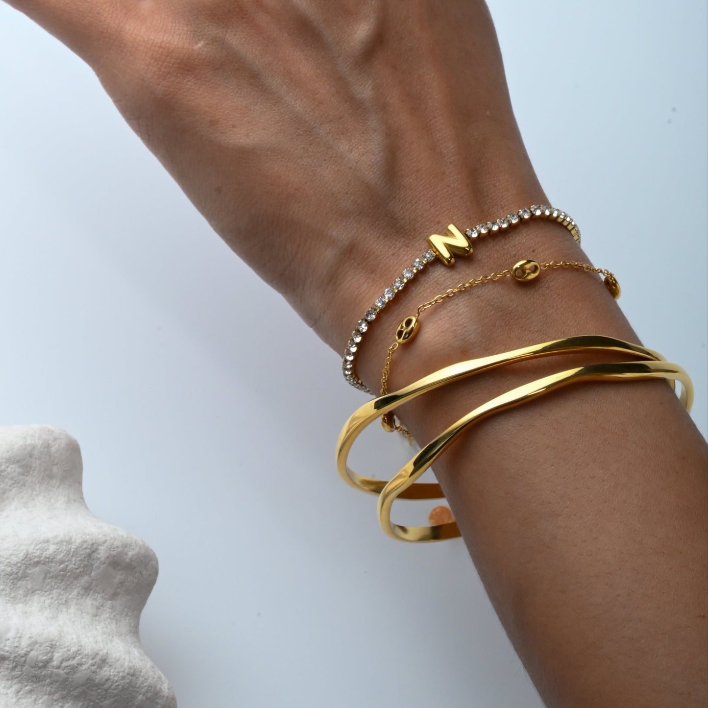 Initial Tennis Bracelet