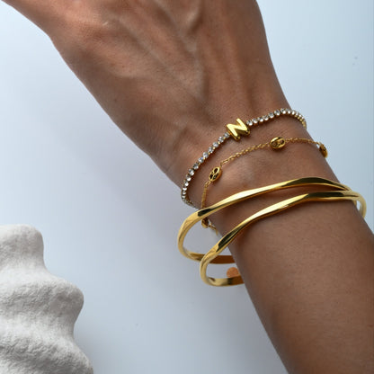 Initial Tennis Bracelet
