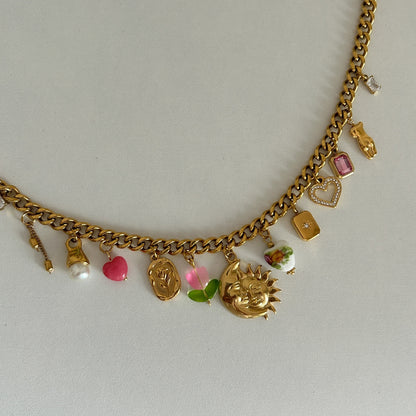 Pink Charm Necklace