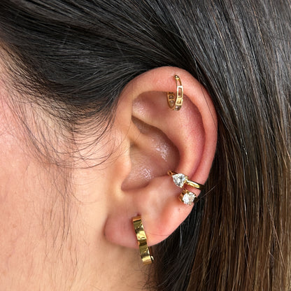 Dainty Heart Earcuff Pair