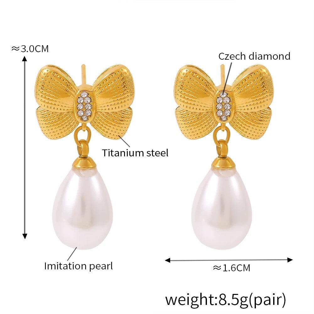 Butterfly Pearl Earring