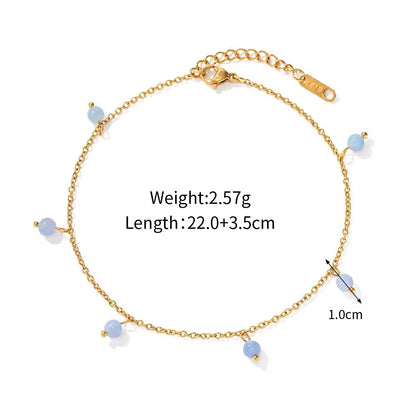 Minimal Blue Anklet