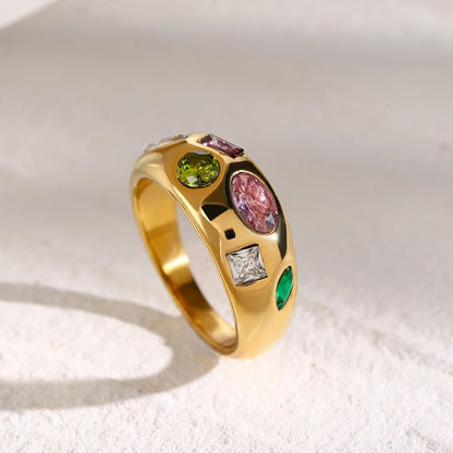 Colourful Gold Ring