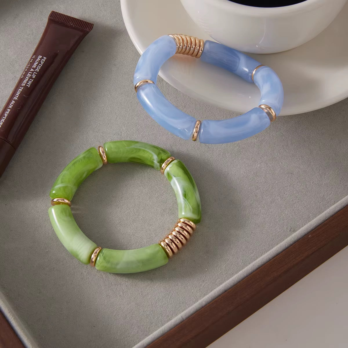 Bright Resin Bangles Set