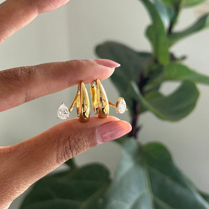 Eve Pear Hoops