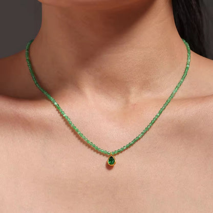 Beaded Emerald Necklace