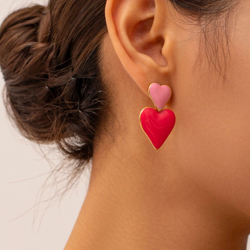 Dual Pink Earrings