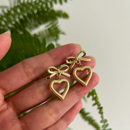 Heart Bow Earrings