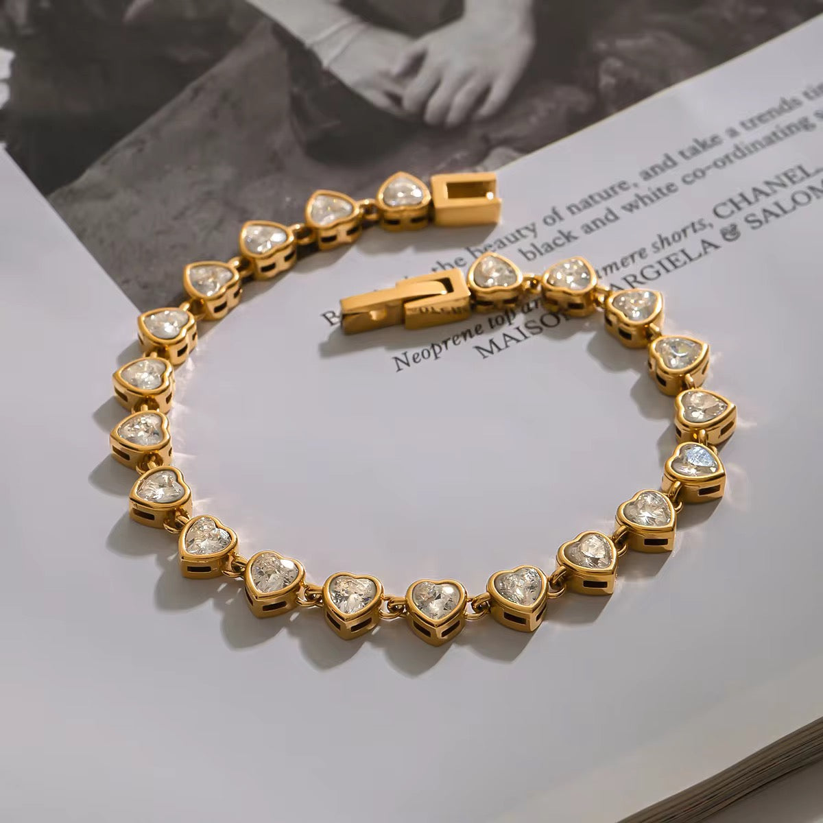 Vintage Heart Tennis Bracelet