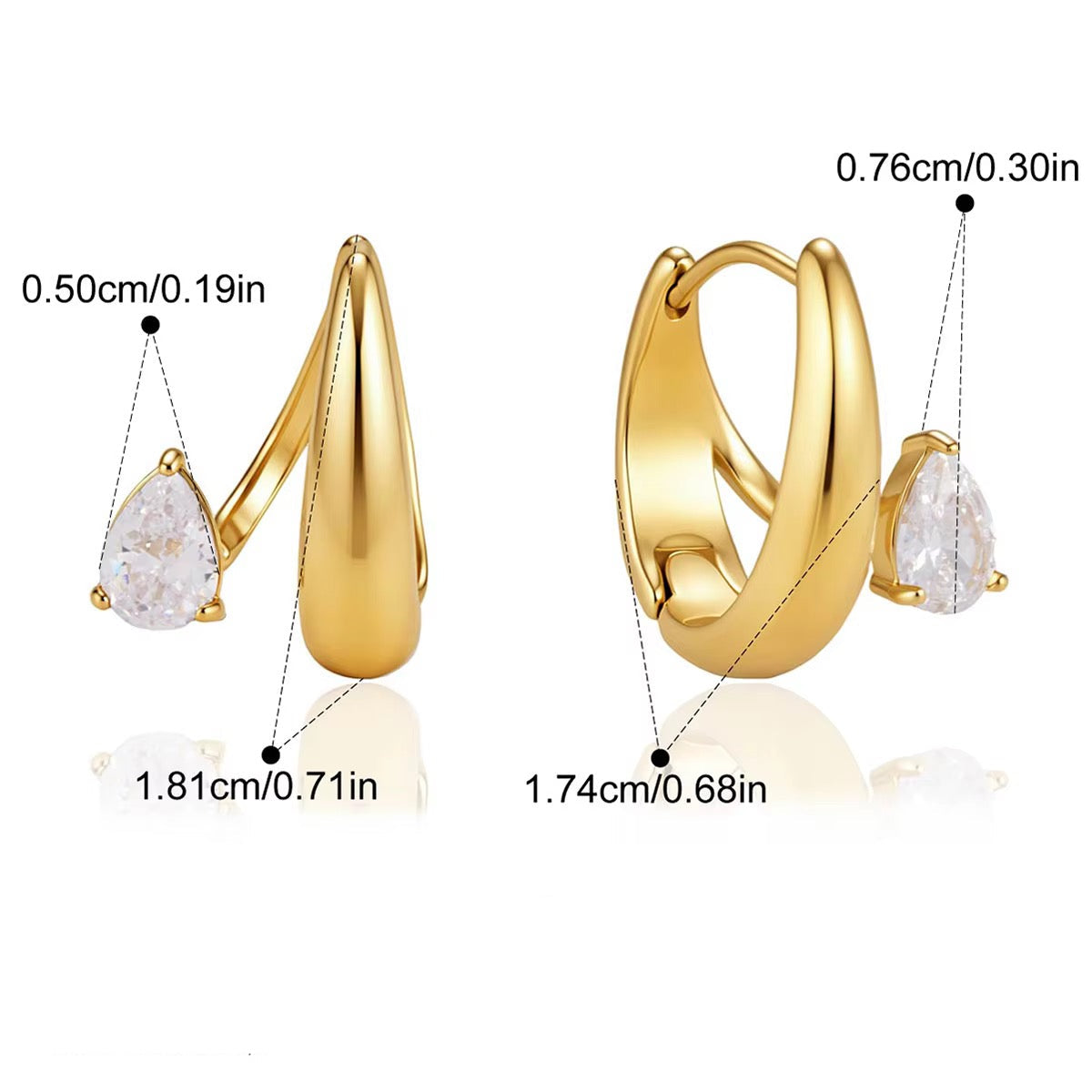 Eve Pear Hoops