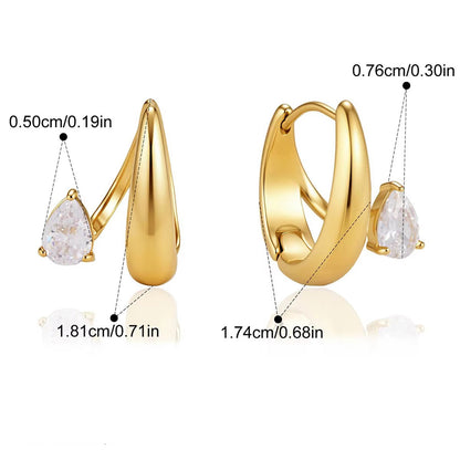 Eve Pear Hoops