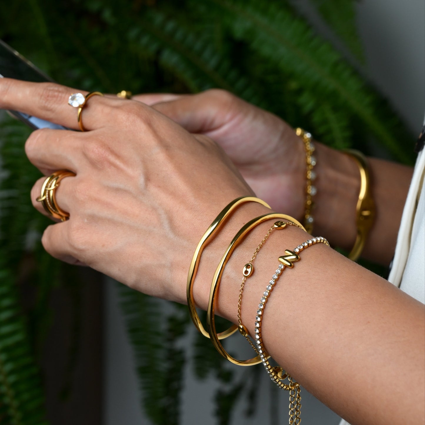 Initial Tennis Bracelet