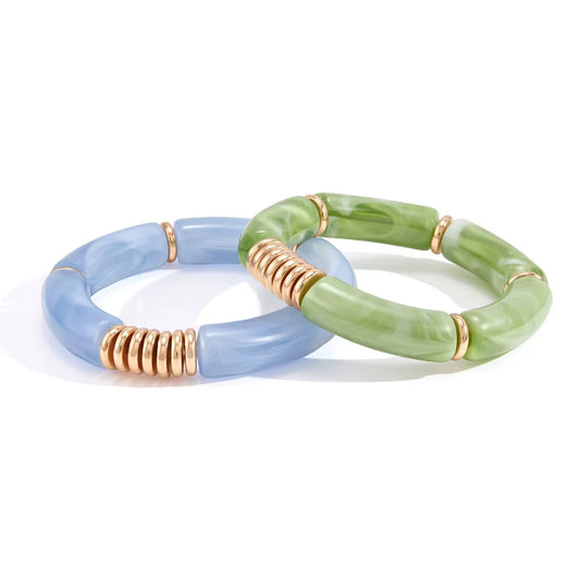 Bright Resin Bangles Set